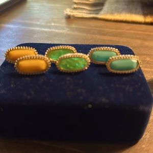 Set of three earrings